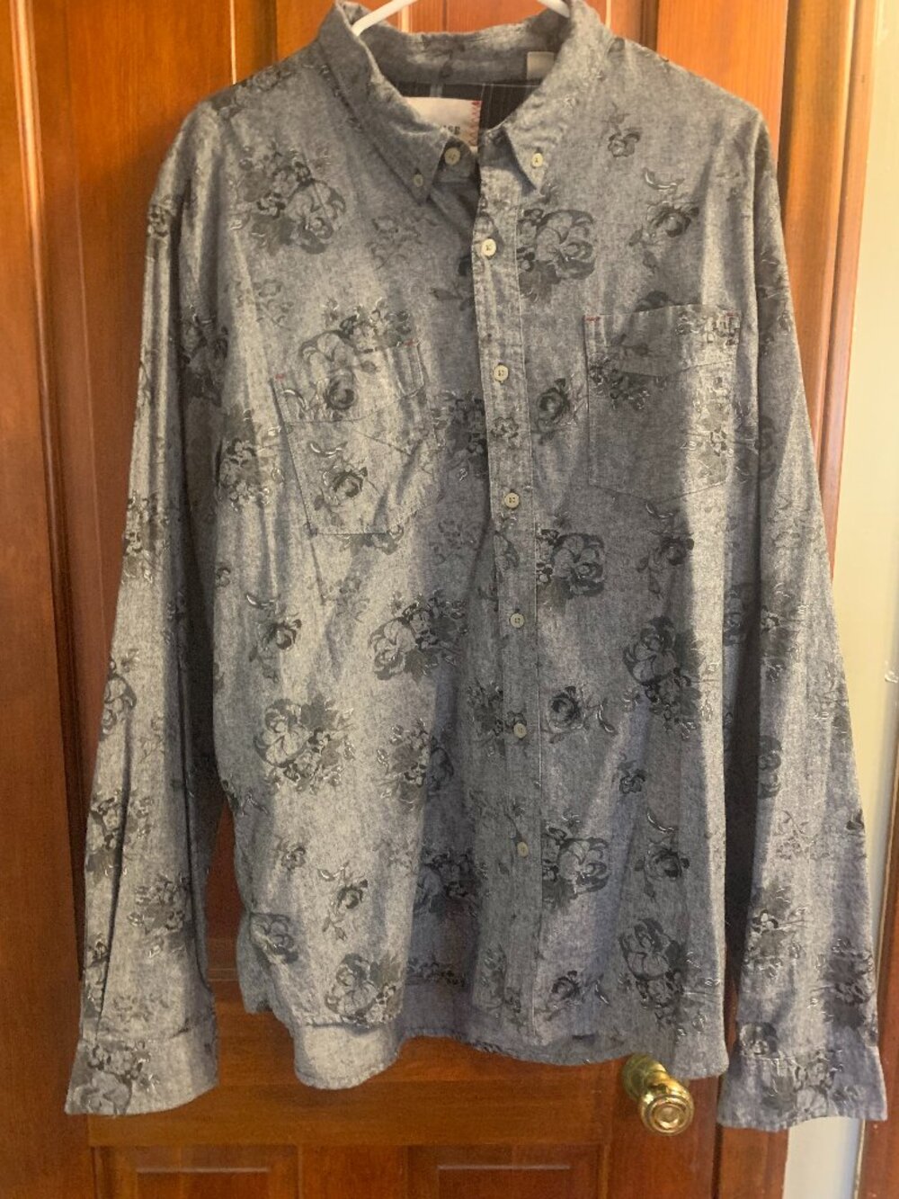 Vintage red men's size xxl long sleeve buttton down dress shirt nwt